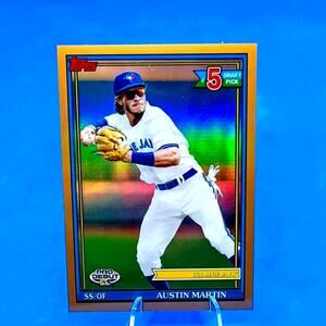 2021 Topps Pro Debut- Chrome Austin Martin #PDC-160 Gold Refractor SP 07/50 (RC)